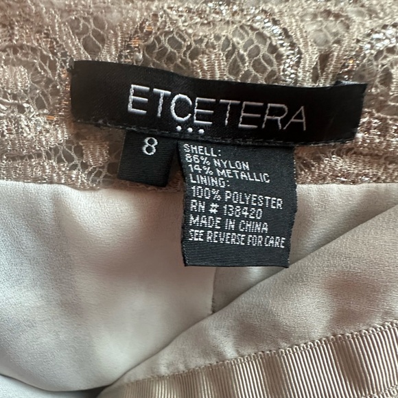 Etcetera Metallic Lace Dress size 8 - Picture 9 of 10